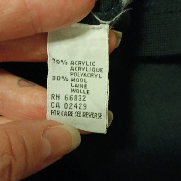 Vintage dark green knit skirt, wool blend - Picture 6 of 7